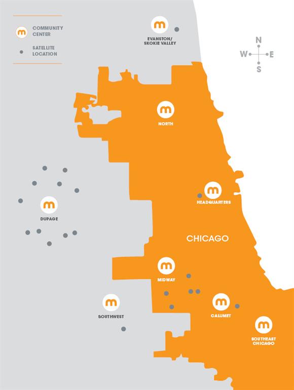 Illustrated map of Chicago